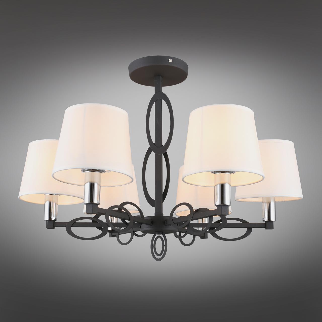 Подвесная люстра Omnilux Reggello OML-64907-06 OMNILUX REGGELLO 328318 Белый;черный  - Вид №2