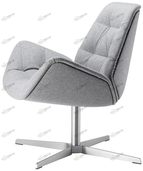 Thonet 4-спицевое тканевое кресло с подлокотниками 808 sun-id-1399577