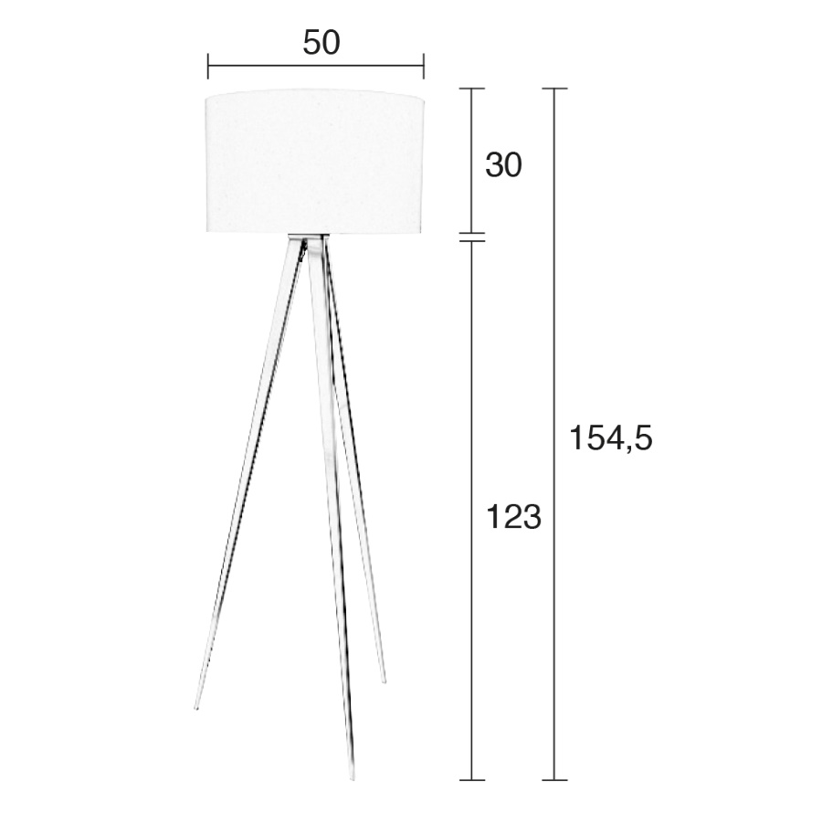 Лампа напольная Tripod Copper, черная Zuiver 5100053 - Вид №8