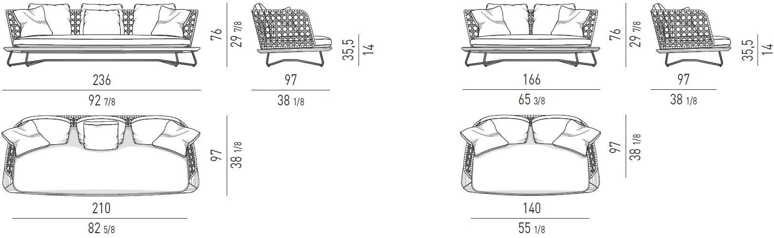 Minotti Открытый диван Rivera sun-id-1395765 - Вид №4
