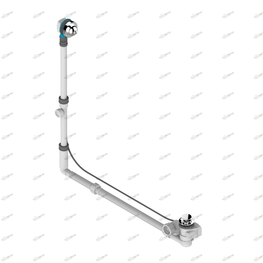 U4E-302GM Перелив GEBERIT для ванны - европейская модель - большой размер регулируемая высота : от 165мм MAXI 580мм регулируемая выступающая часть : от 110мм MAXI 700мм- выпуск Ø 40 мм с стильной ручкой Thg-paris Duomo Хром U4E-302GM CAT.A