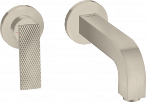 39181820 Смеситель для раковины, однорычажный, скрытого монтажа, настенный, с рычажной ручкой, изливом 220 мм и розетками - ромбический вырез AXOR CITTERIO