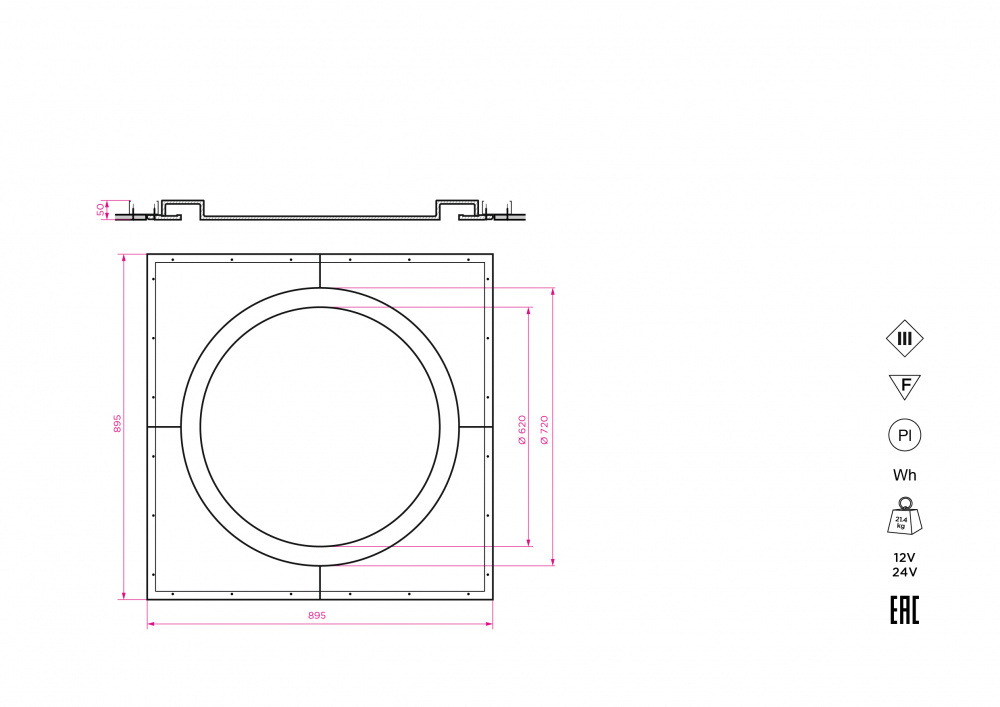 SN 611 Встраиваемый кольцевой гипсовый светильник Stellanova CALYPSO 720  - Вид №3