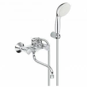 Смеситель универсальный GROHE Costa S с душевым гарнитуром New Tempesta 100, один режим, 9,5 л/мин, хром (2679210A)