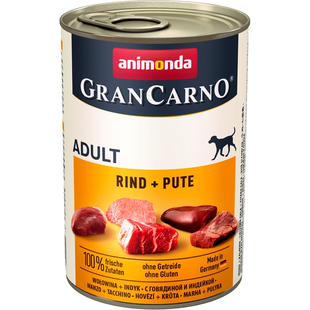 ПР0060003 Корм для собак Gran Carno Original Adult говядина и индейкой банка 400г Animonda 