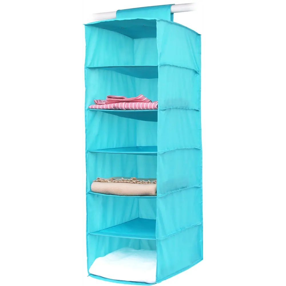 Органайзер подвесной Spaceo 6 полок 30х40х90 см цвет голубой STLM-2051520