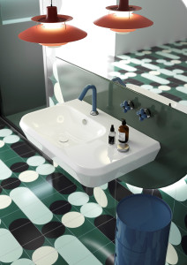 Керамическая одиночная прямоугольная раковина с столешницей