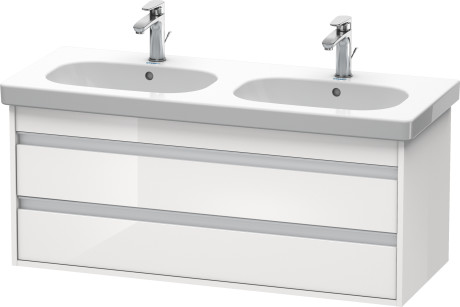 KT664904949 Тумбочка подвесная Ketho #KT6649 1150 x 455 мм Графит матовый, декор Duravit - Вид №2