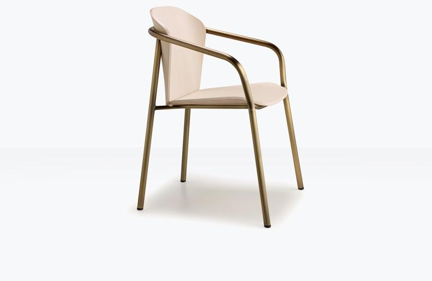 SCAB DESIGN Кресло из стали и дерева с подлокотниками Finn sun-id-1488684 - Вид №7