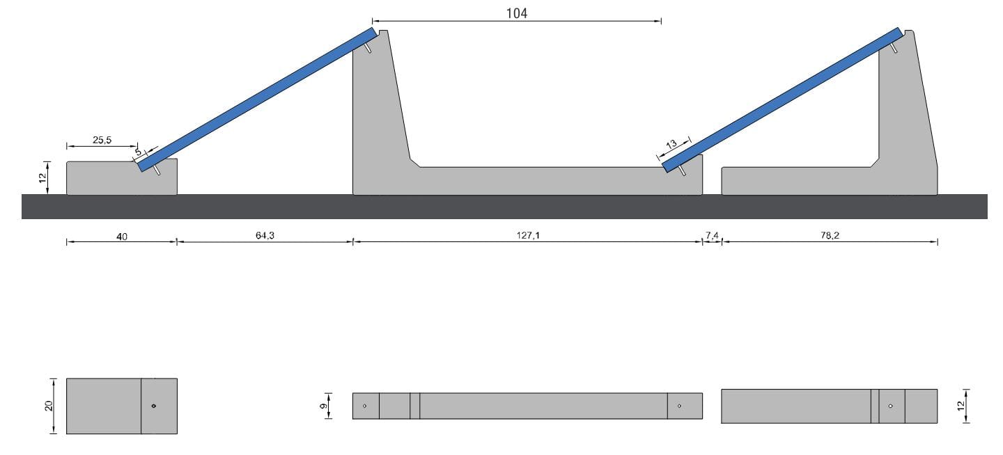 Поддержка фотоэлектрической системы Sun Ballast CONNECT 30° ARCH-00072121 - Вид №5