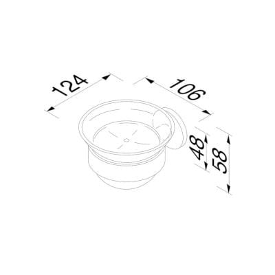 Металлическая настенная мыльница Geesa Nemox ARCH-00090908 - Вид №2