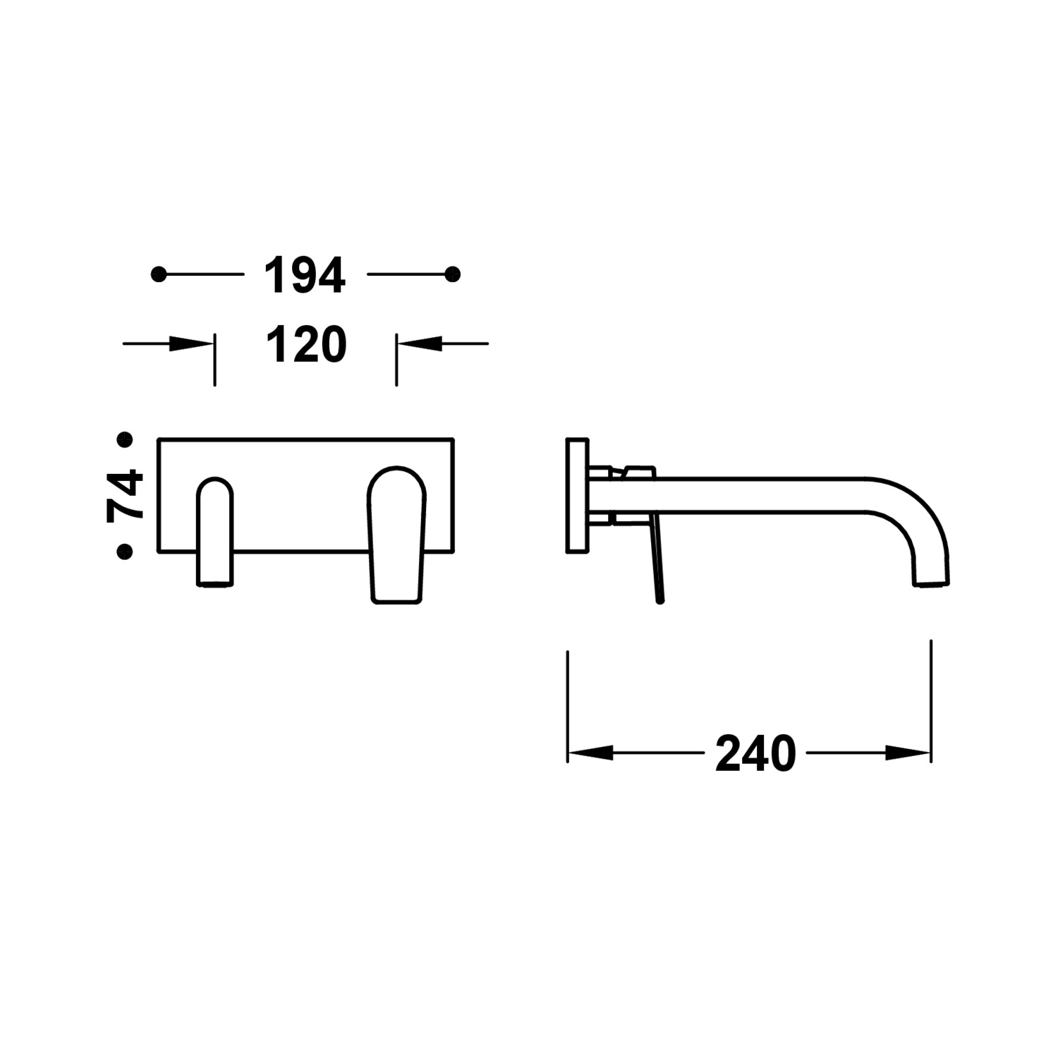 ПРОЕКТ-Видимая часть TRES для корпуса встраиваемой раковины-21130032AC TRES Project - Вид №1