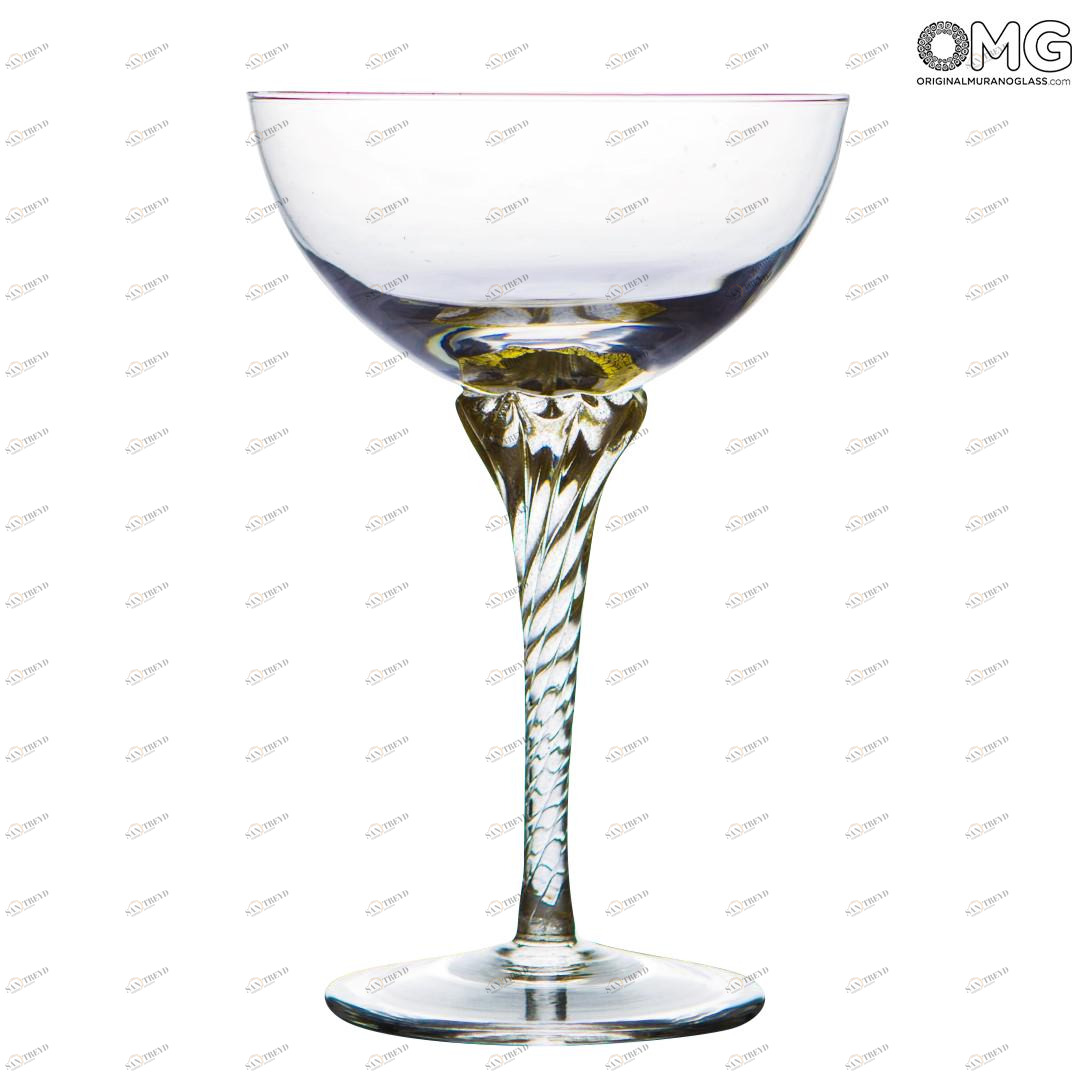 2705 ORIGINALMURANOGLASS Кубок для шампанского из прозрачного стекла - Original Murano Glass OMG  см 