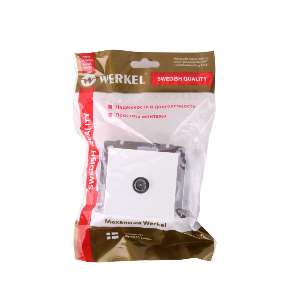 Розетка телевизионная проходная Werkel цвет белый Встраиваемые механизмы STLM-2189732 - Вид №2