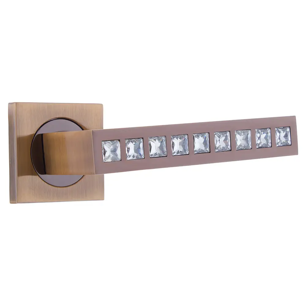 Ручки дверные на розетке Lorena 114, ЦАМ, цвет кофе 15462419 STLM-2168194 
