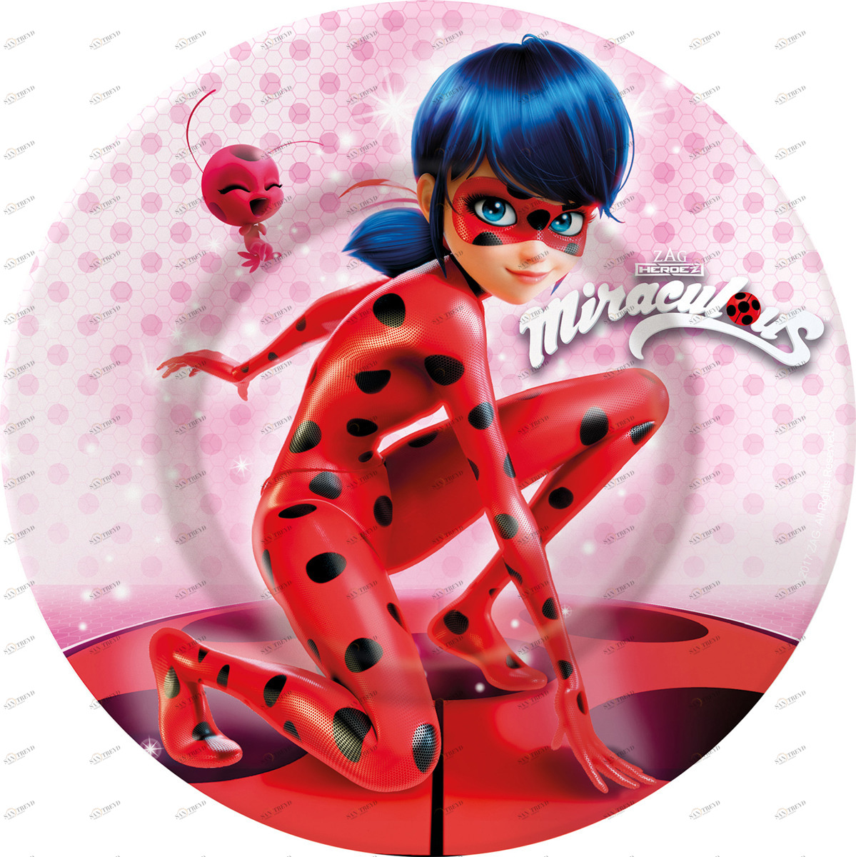 Тарелка керамическая "Леди Баг и Супер Кот" STOR ЛЕДИ БАГ 336037 Красный Santreyd 