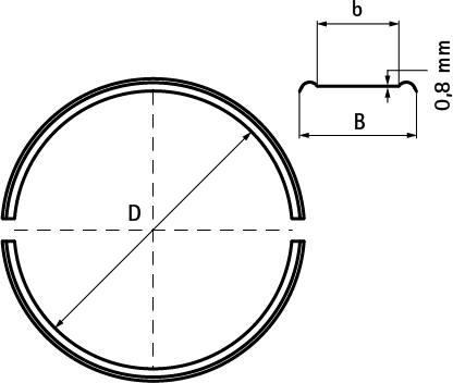4337200 Крепление для труб  Вкладыши для хомутов BIS 434 WALRAVEN  - Вид №1