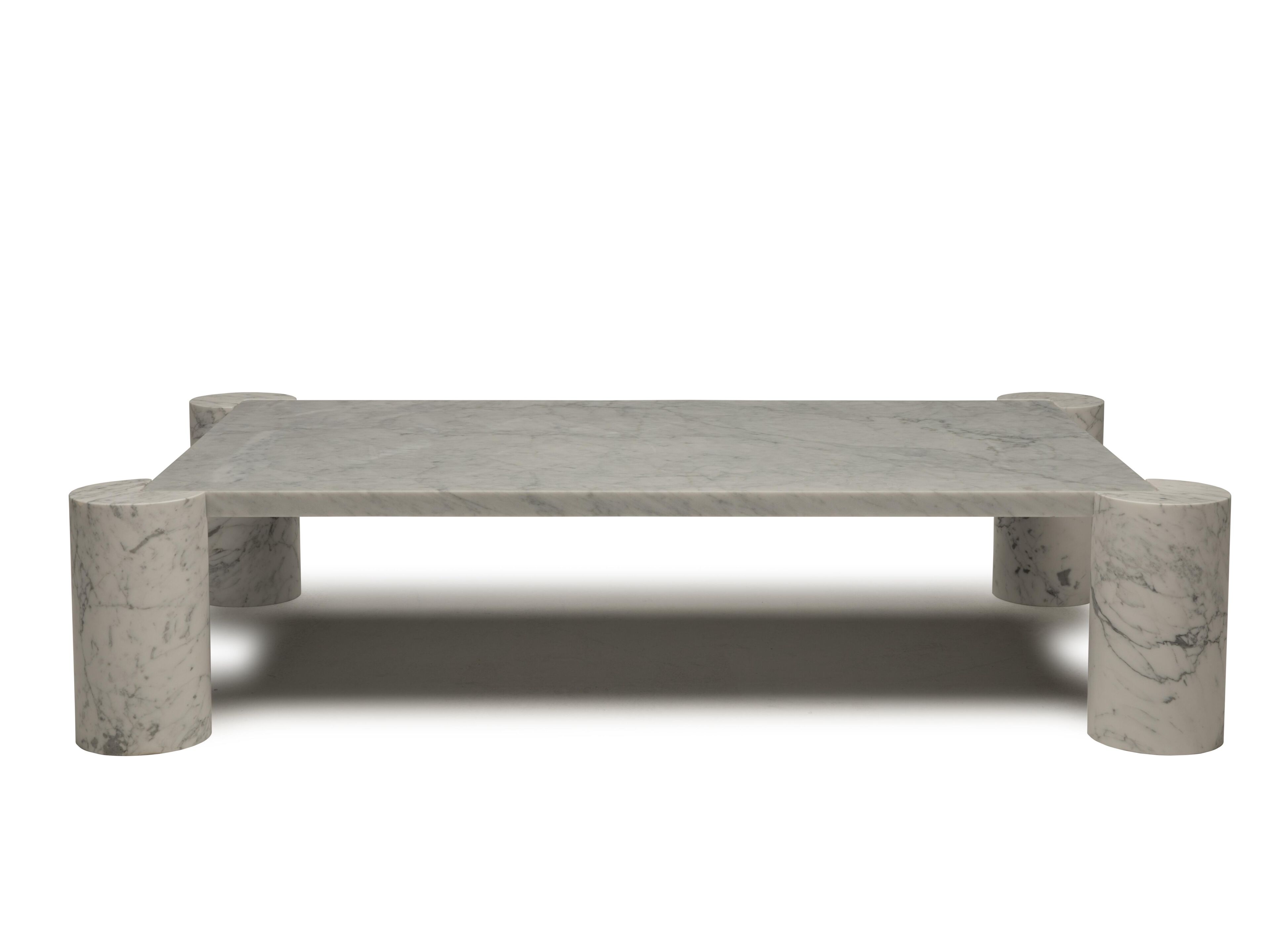 Низкий прямоугольный журнальный столик из каррарского мрамора Natuzzi Italia Tempio ARCH-00031198 - Вид №1