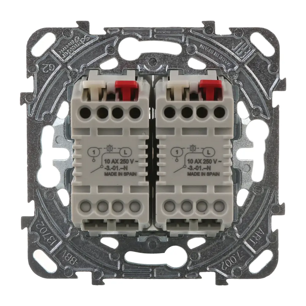 Выключатель встраиваемый Systeme Electric Unica 2 клавиши с подсветкой, цвет белый STLM-2163075 - Вид №4