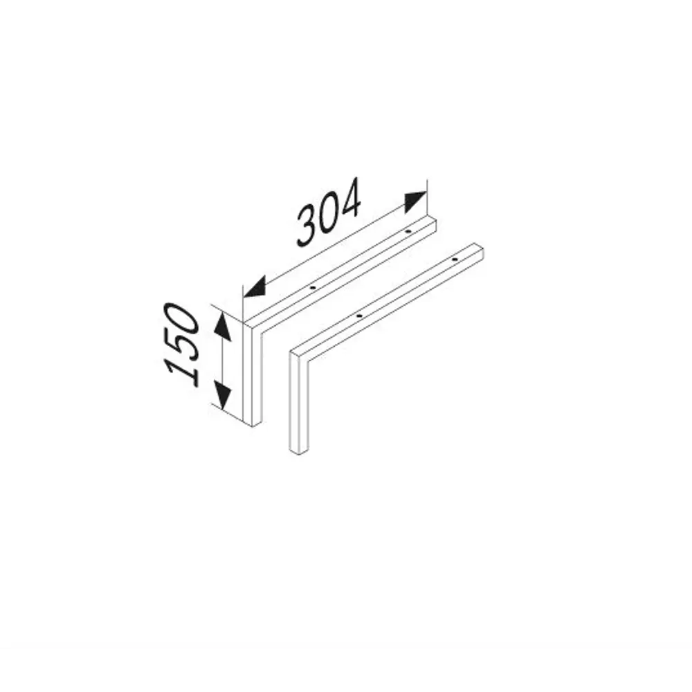 Комплект ножек для шкафа AM.PM Force M9FLEGSC0150BM 18x35x3.5 см цвет черная STLM-2206606 - Вид №1