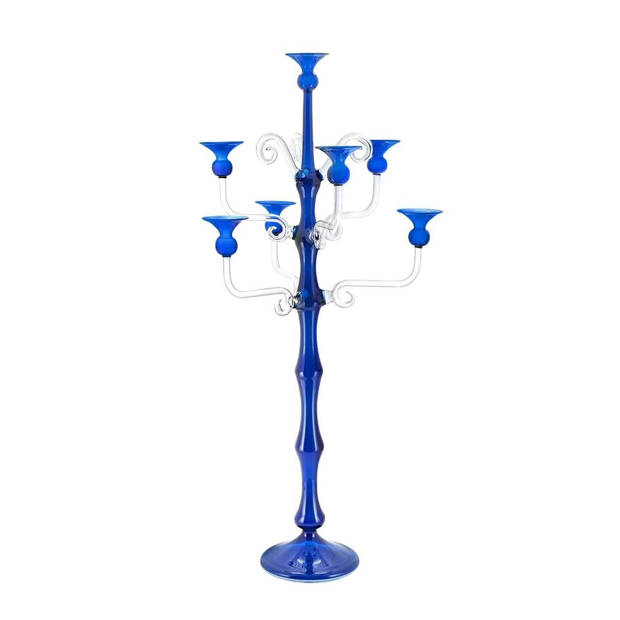 300218-TB ABHIKA СВЕЧА. CLO LOOK X7 H115 D53 CLEAR/BLUE 