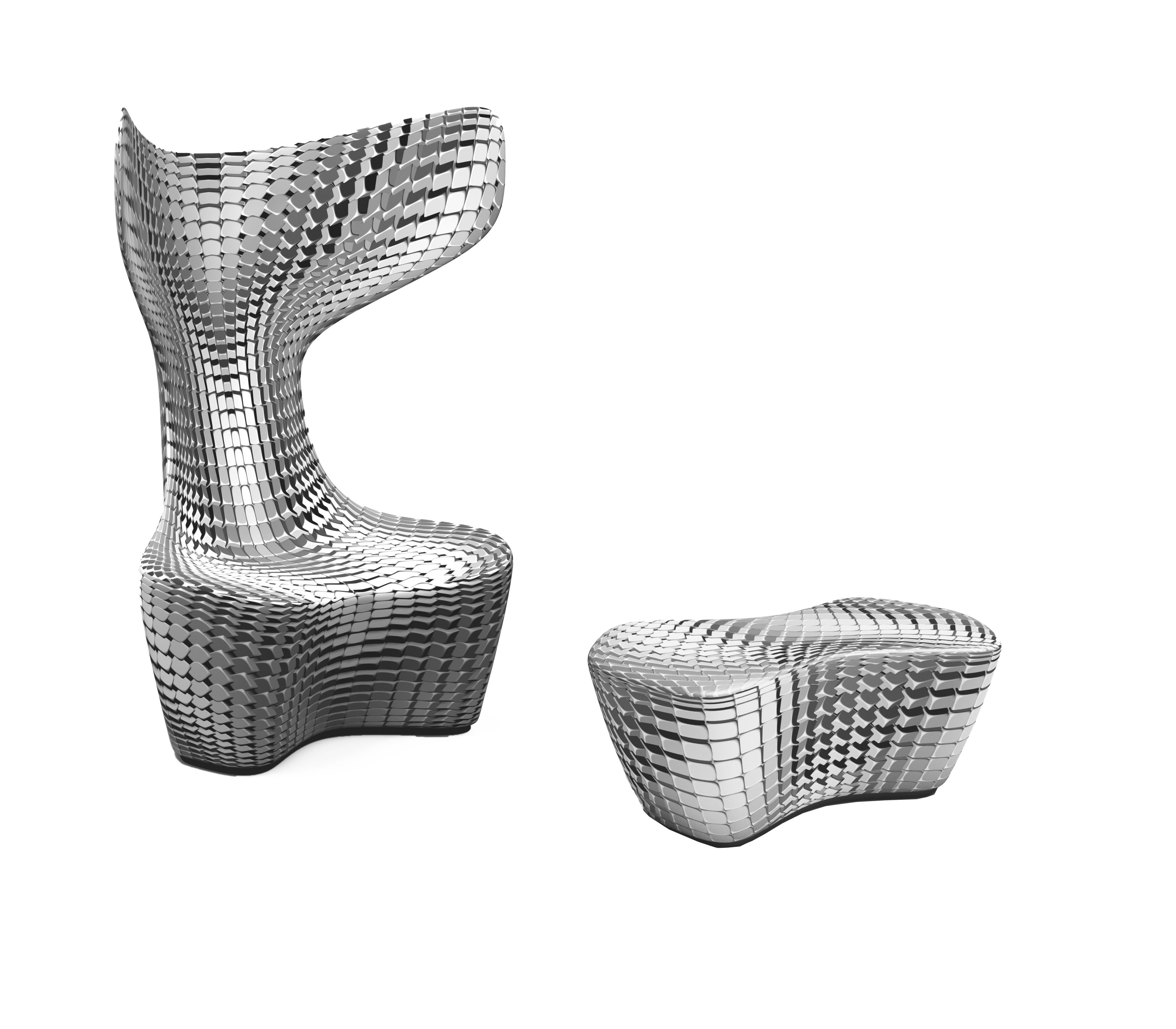 Тканевое кресло с высокой спинкой CAPPELLINI Drum ARCH-00039300 - Вид №1