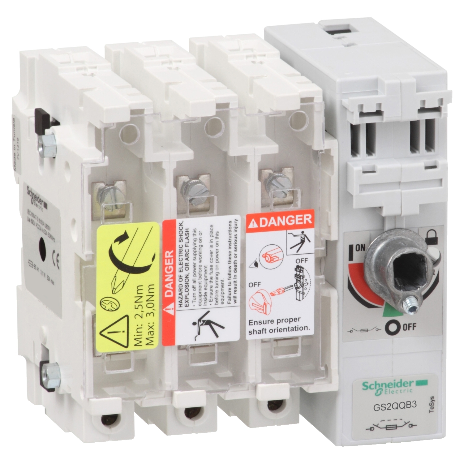 GS2QQB3 Рубильник с предохранителем GS 400А 3P, B1, B2, B3, B4 Schneider Electric TeSys 
