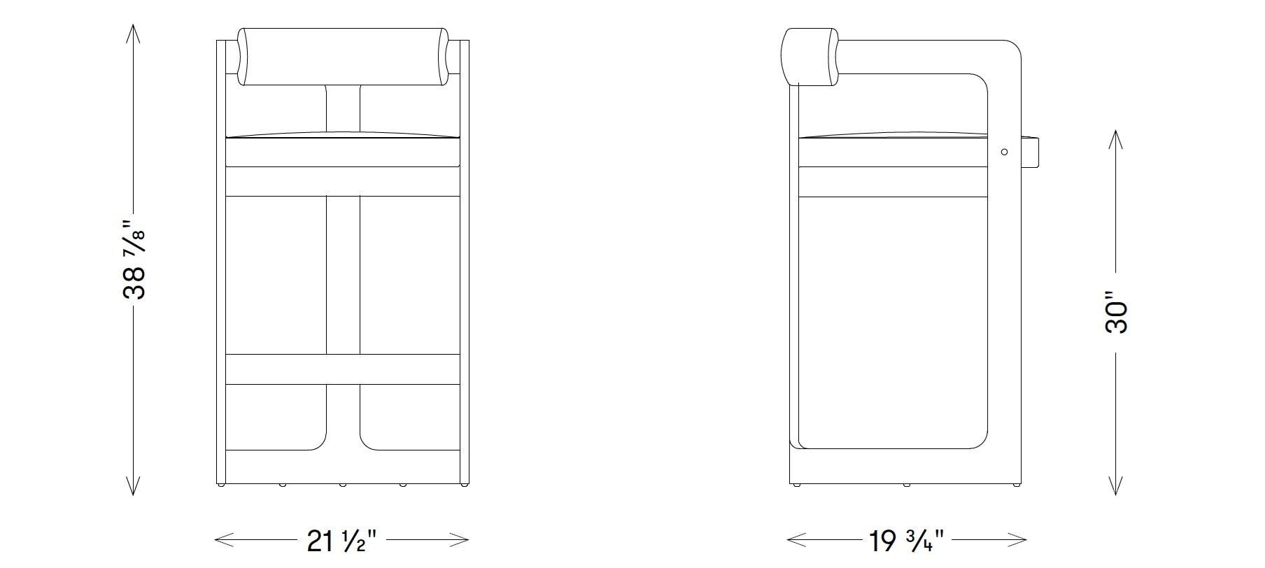Деревянный мягкий барный стул с подставкой для ног Kelly Wearstler ZUMA ARCH-00113033 - Вид №6