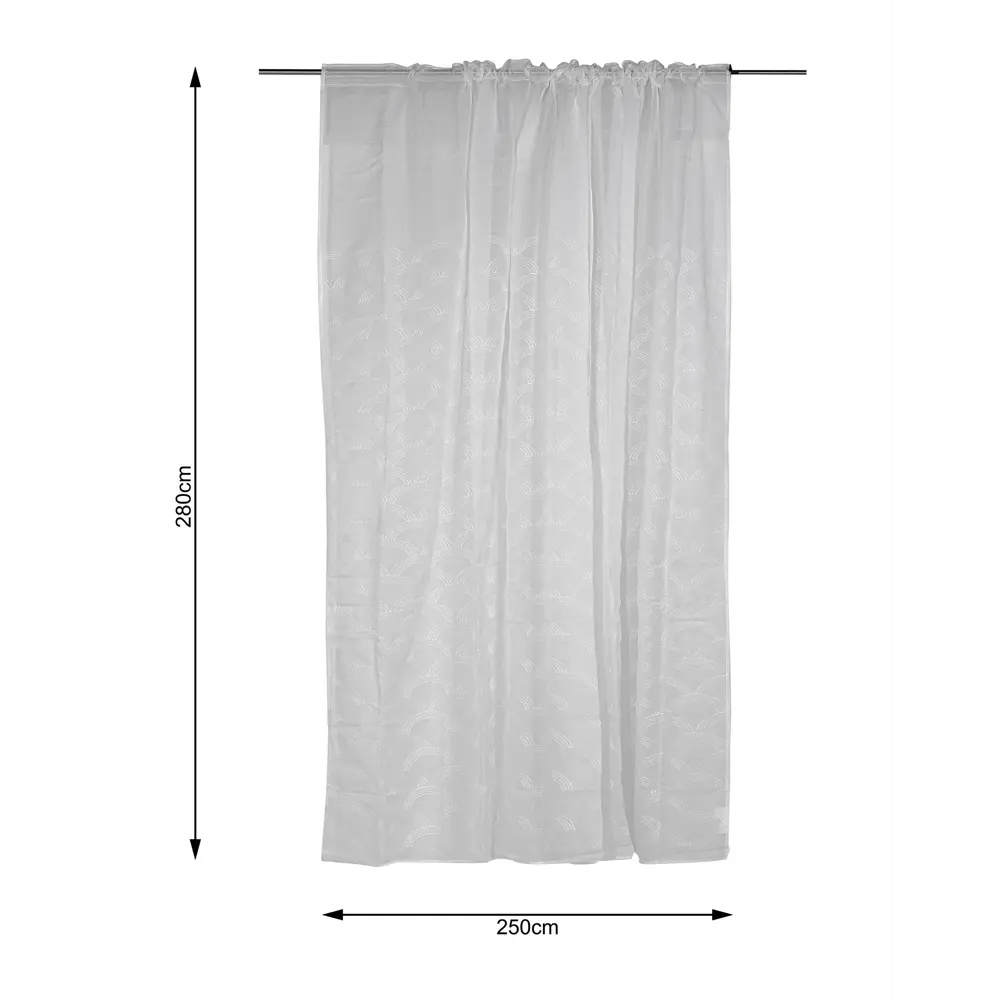 Тюль на ленте Inspire Harry 250x280 см цвет белый 86255204 STLM-2183946  - Вид №1