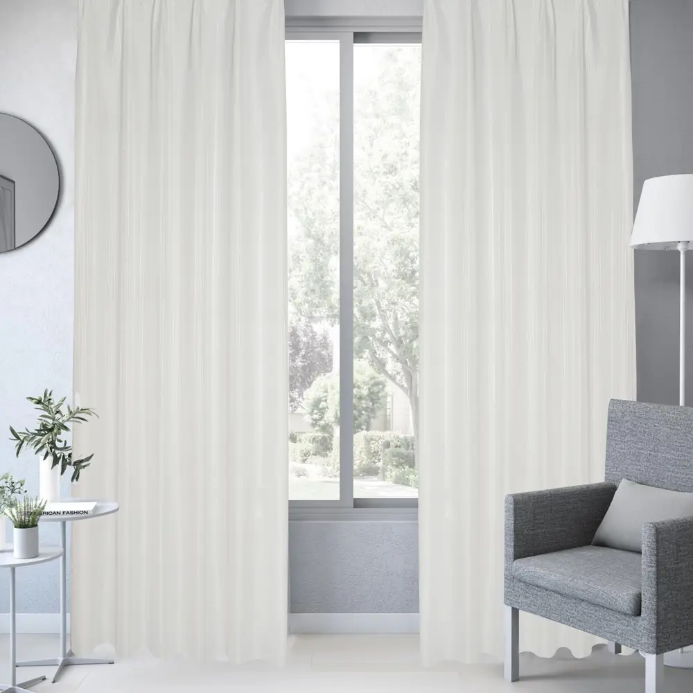 Тюль на ленте Estela 250x280 см цвет белый 83407080 STLM-2103623 INSPIRE  - Вид №3