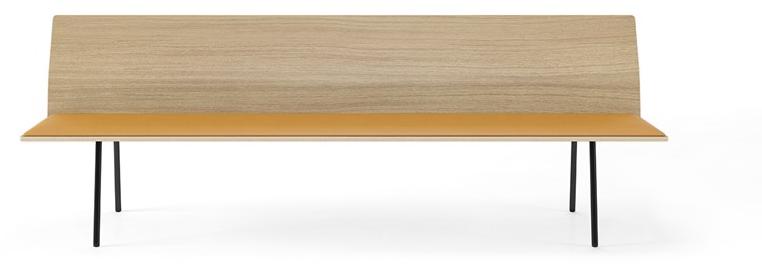 Viccarbe Деревянная скамейка со спинкой  To140/240-ro/at/t  - Вид №1