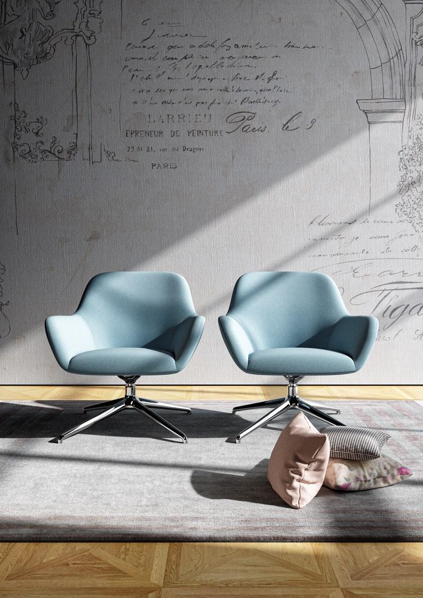 Quadrifoglio Кресло из ткани с 4 спицами и подлокотниками City sun-id-1409174 - Вид №2