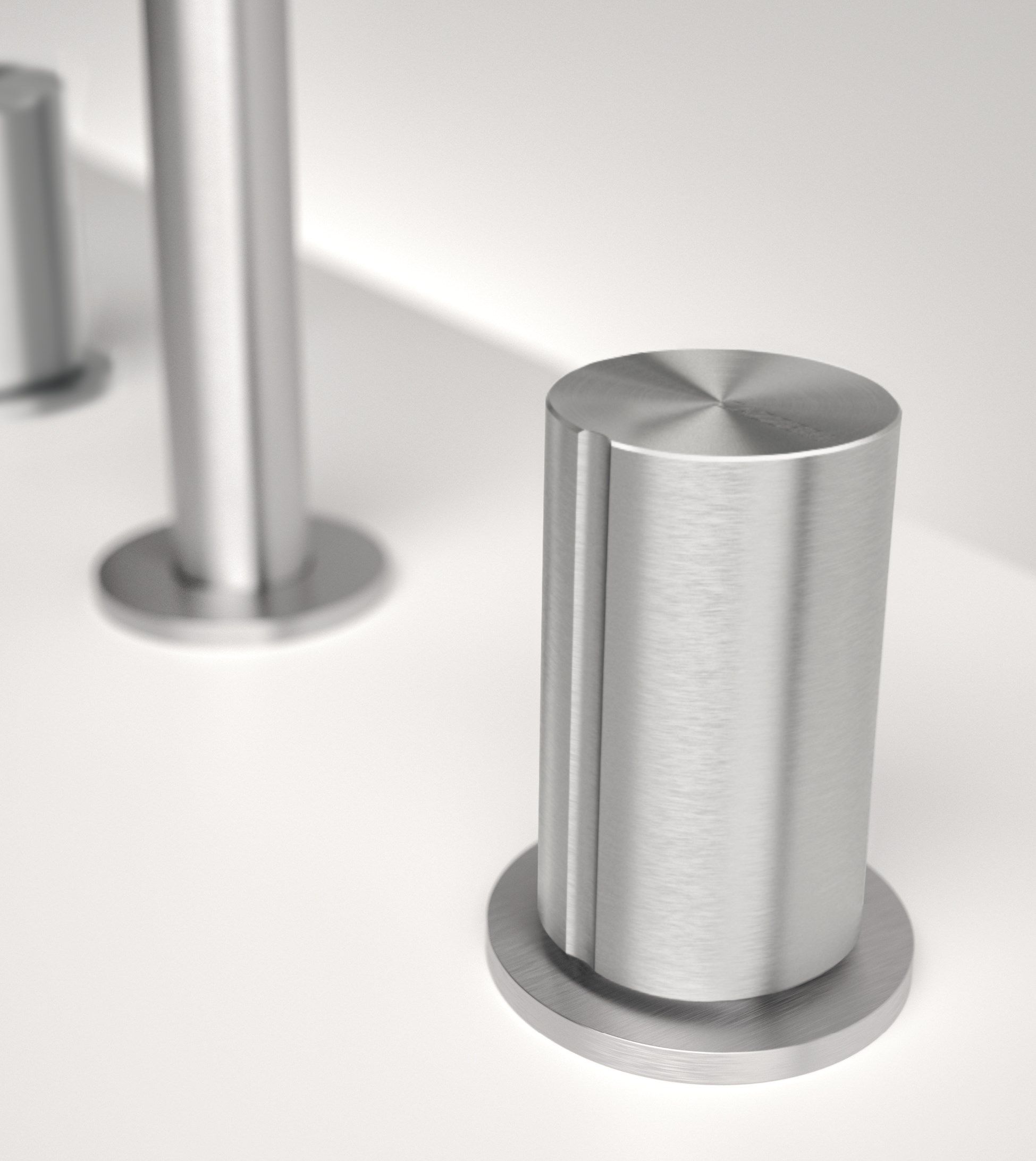 Смеситель для раковины с 3 отверстиями из нержавеющей стали Zazzeri Z316 ARCH-00088553 - Вид №6