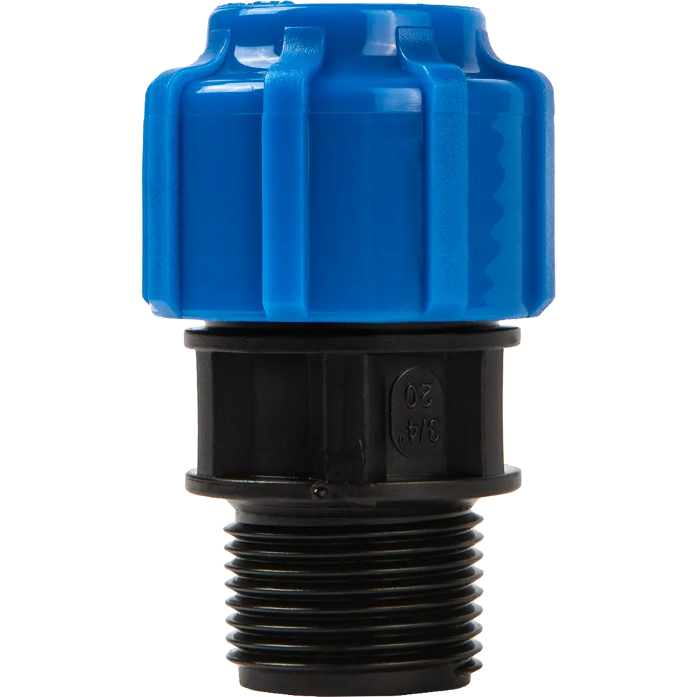 Муфта комбинированная Политэк для соединения стальных и ПНД труб 20 мм х 3/4" 84855771 STLM-0056177 - Вид №1