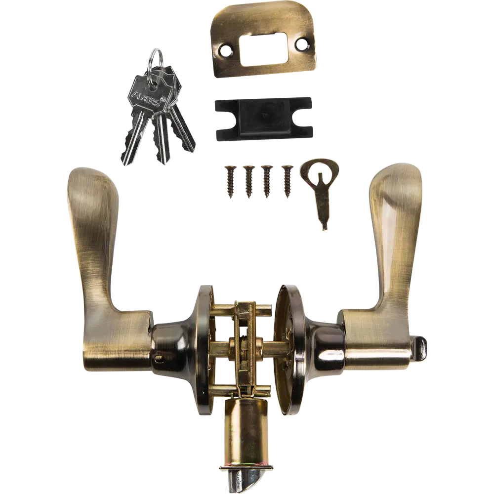 Ручка-защёлка Avers с ключом для межкомнатных дверей в бронзовом исполнении 82001739 STLM-0016927 - Вид №2
