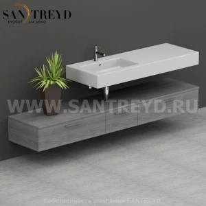 T22552TO Столешницы для использования в сочетании с тумбами и открытыми тумбами 225 см цвет Северное Дерево темное ARREDO WOOD Италия