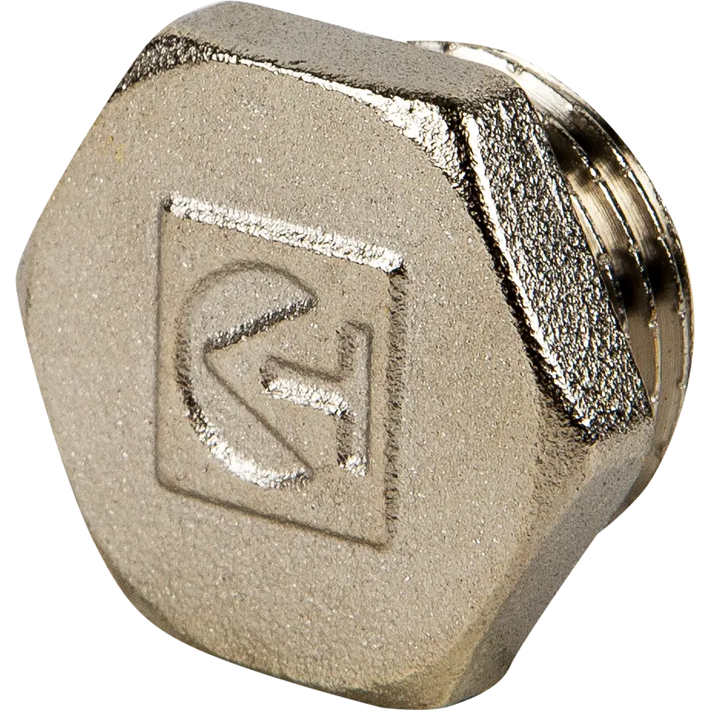 Пробка Valtec наружная резьба 1/2" никелированная латунь STLM-2088876 - Вид №1