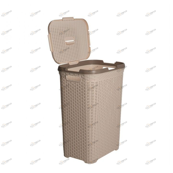 Корзина для белья Aquanet VD043, бежевый VD043B