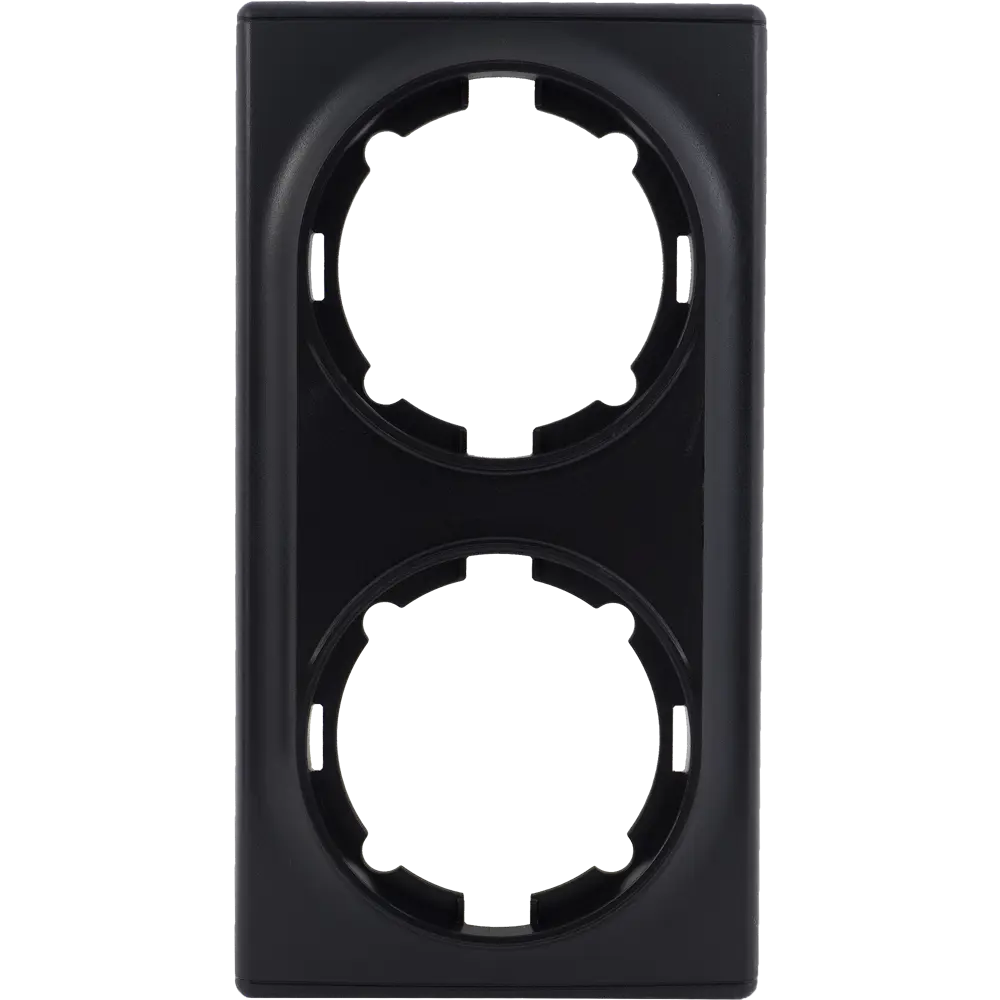 Рамка для розеток и выключателей Onekey Florence 2 поста, цвет чёрный ONEKEYELECTRO STLM-2025951