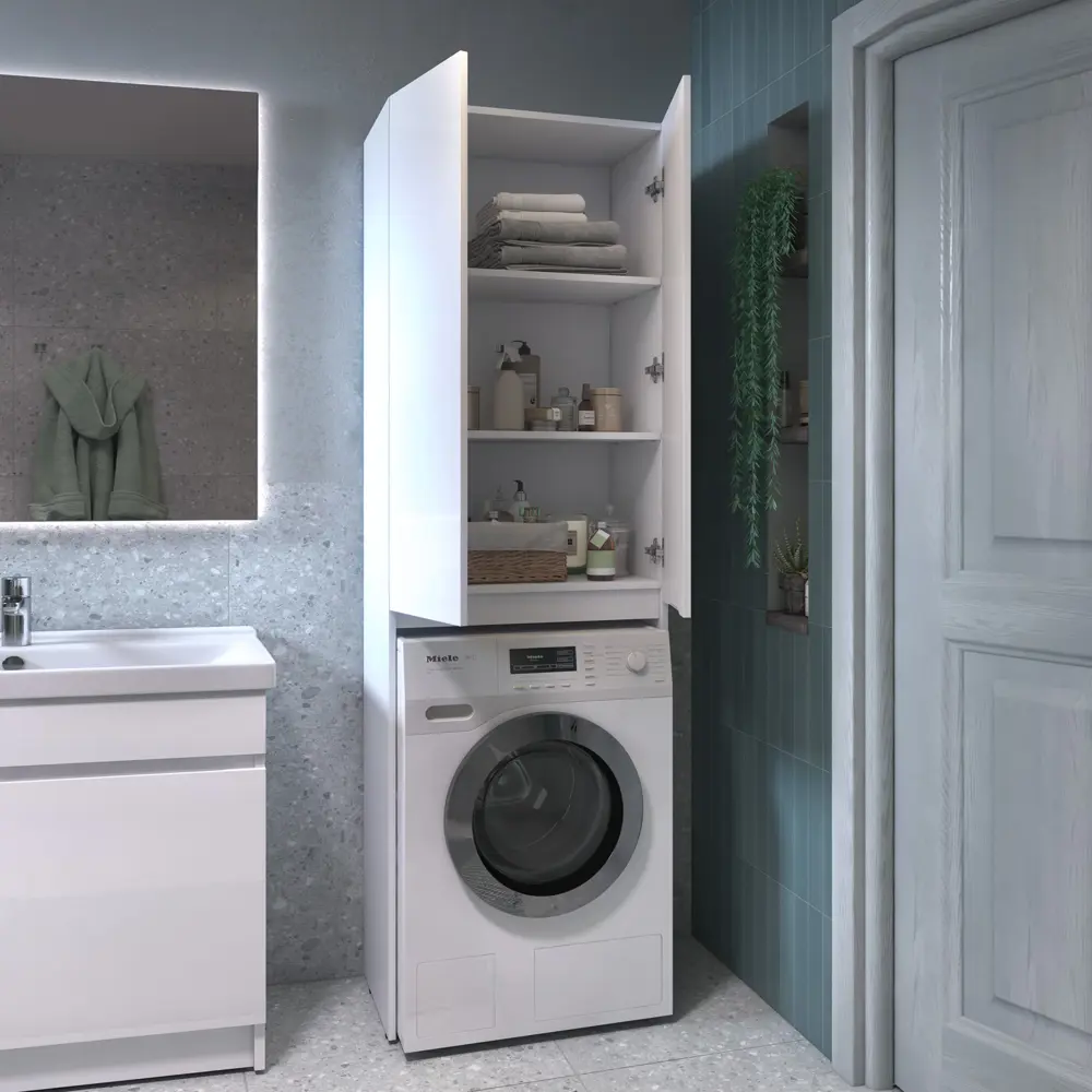KONSENSA Шкаф для стиральной машины Терни - организация пространства ванной 89383206 STLM-1416574 - Вид №11