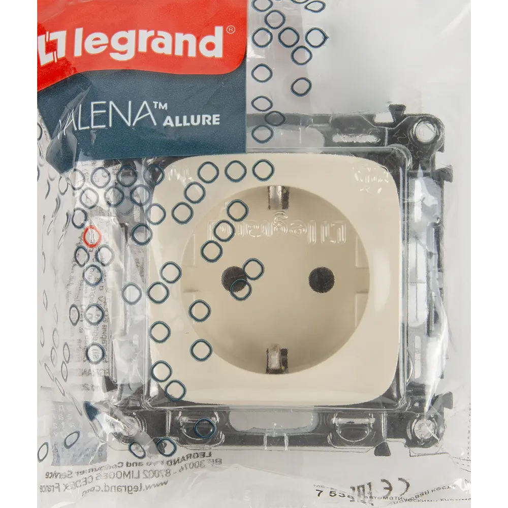 Розетка Legrand Valena Allure 2 контакта с заземлением цвет слоновая кость STLM-2061463 - Вид №5