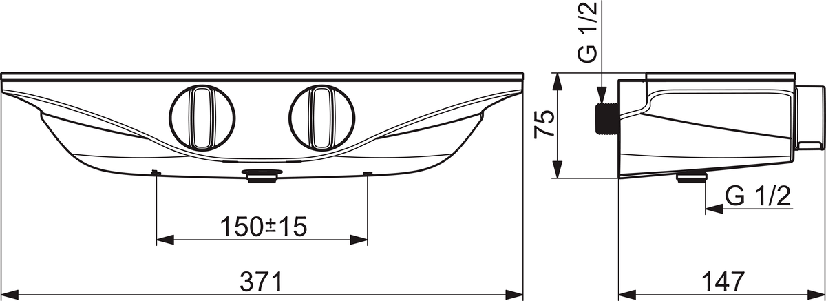 Oras 7560U-15 Смеситель для душа 7560U-15 Esteta Хром/Серый  - Вид №1