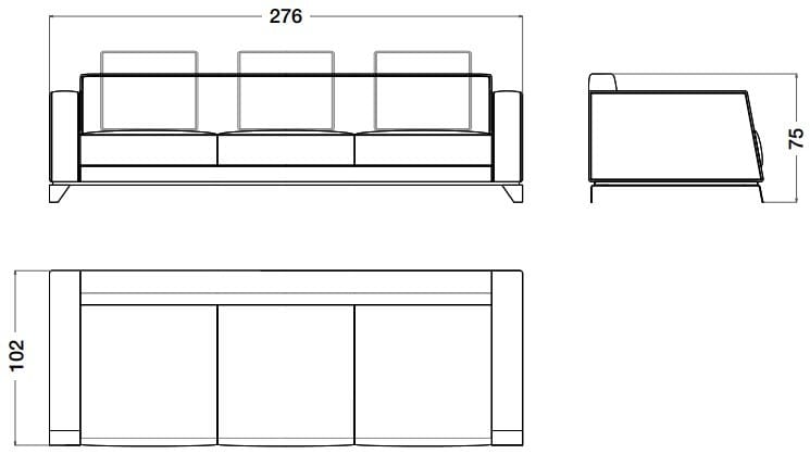 4-местный тканевый диван CPRN HOMOOD Blue Moon ARCH-00090473