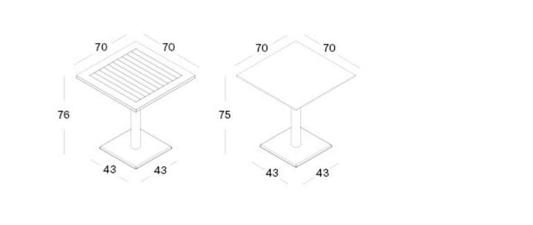 Квадратный стол из стали и дерева Vincent sheppard QUADRO ARCH-00036077 - Вид №4