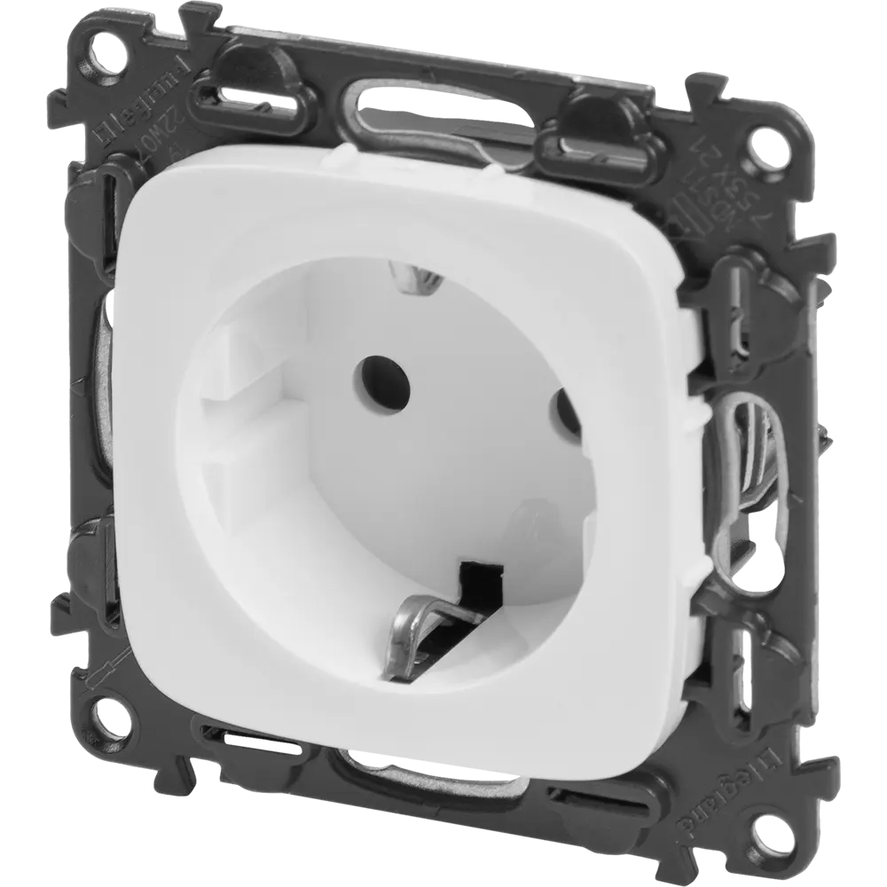 Розетка Legrand Valena Allure 2 контакта с заземлением цвет белый STLM-2147174 - Вид №1