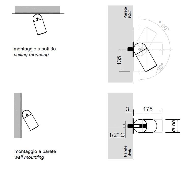 Регулируемая душевая головка из нержавеющей стали Antoniolupi AZIMUT ARCH-00092383 - Вид №12