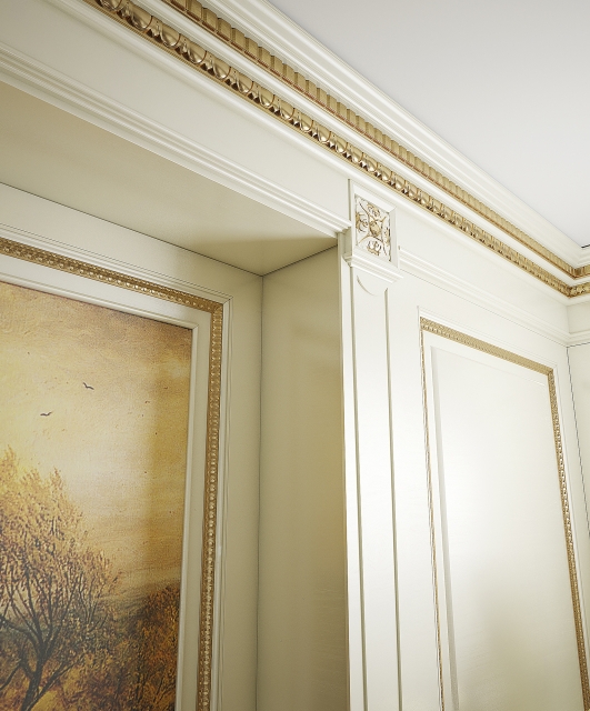 Regency5 Tifernoit Белый лакированный буазери в стиле регентства Soggiorno  - Вид №4