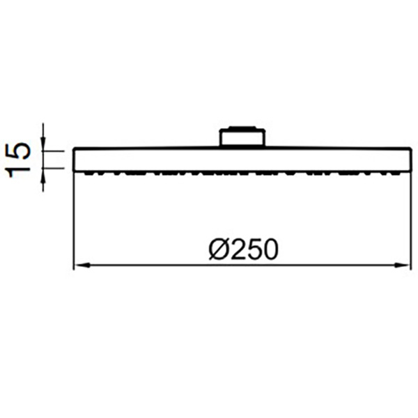 AC1011015STEEL Верхний душ , хром Webert Comfort - Вид №1