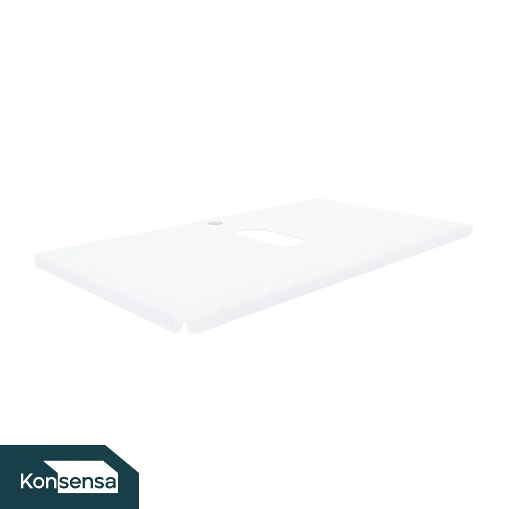 Столешница в ванную KONSENSA Бруклин 75x44 см сталь цвет белый STLM-2178027 - Вид №1