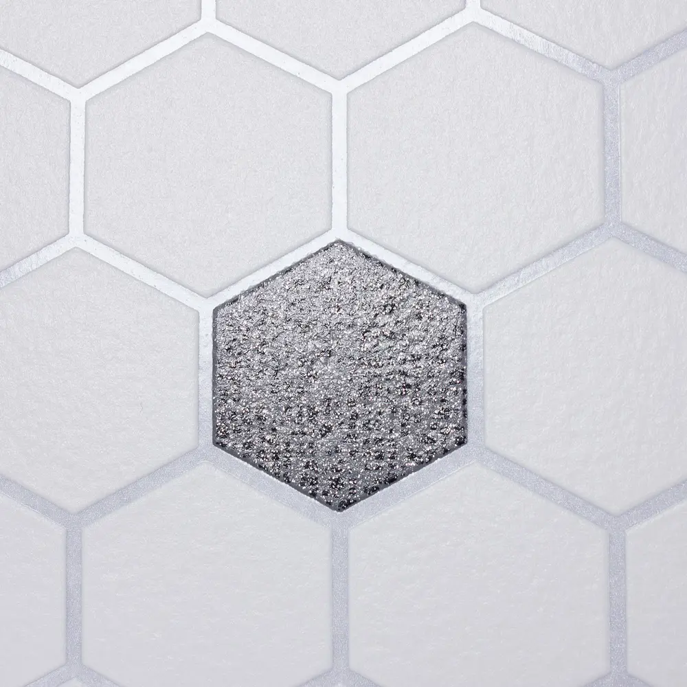 Обои виниловые 0.53х10 м соты цвет чёрно-белый RA 861907 Rasch Selection Vinyl/Vlies STLM-2158322 - Вид №2